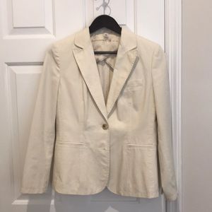 Banana Republic cream cotton blazer !
